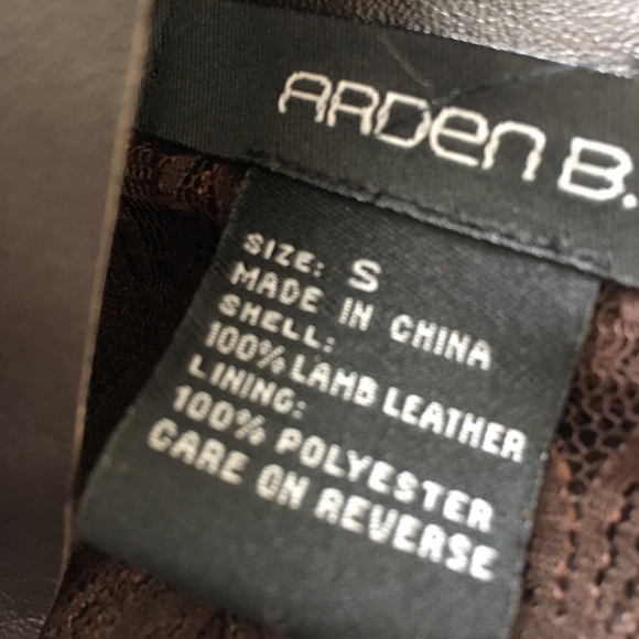 ARDEN B Buttery Soft Lambskin Leather Ruffle Jacket - Picture 8 of 8